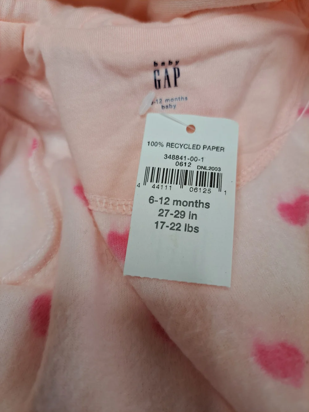 BABY GAP LOGO FLEECE Pink Hearts Hooded Peplum Zip Hoodie
